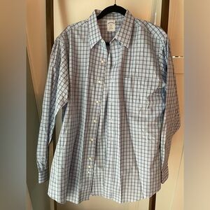 Blue/gray Brooks Brothers 1818 Regent shirt, non iron, all cotton